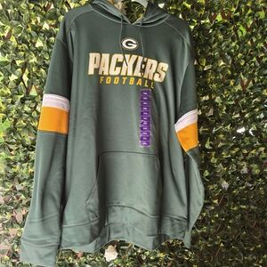 Green Bay Packers Hoodie Men's Size 2XL NFL Team Apparel Football Green Gold NWT